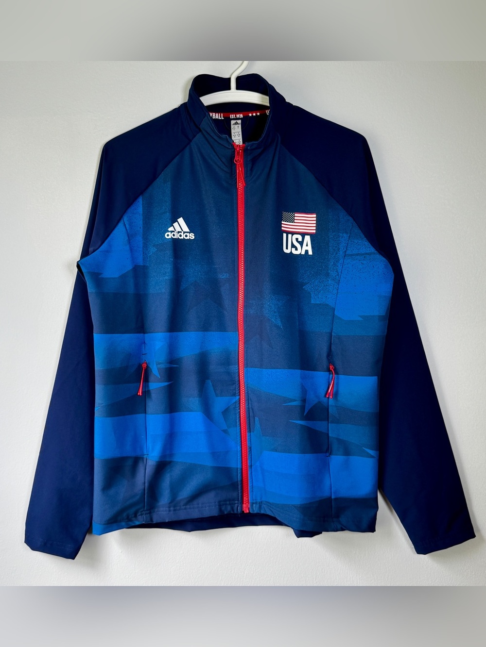 Adidas Women USA Volleyball Warm Up Full Zip Track Jacket FK1034 Size M